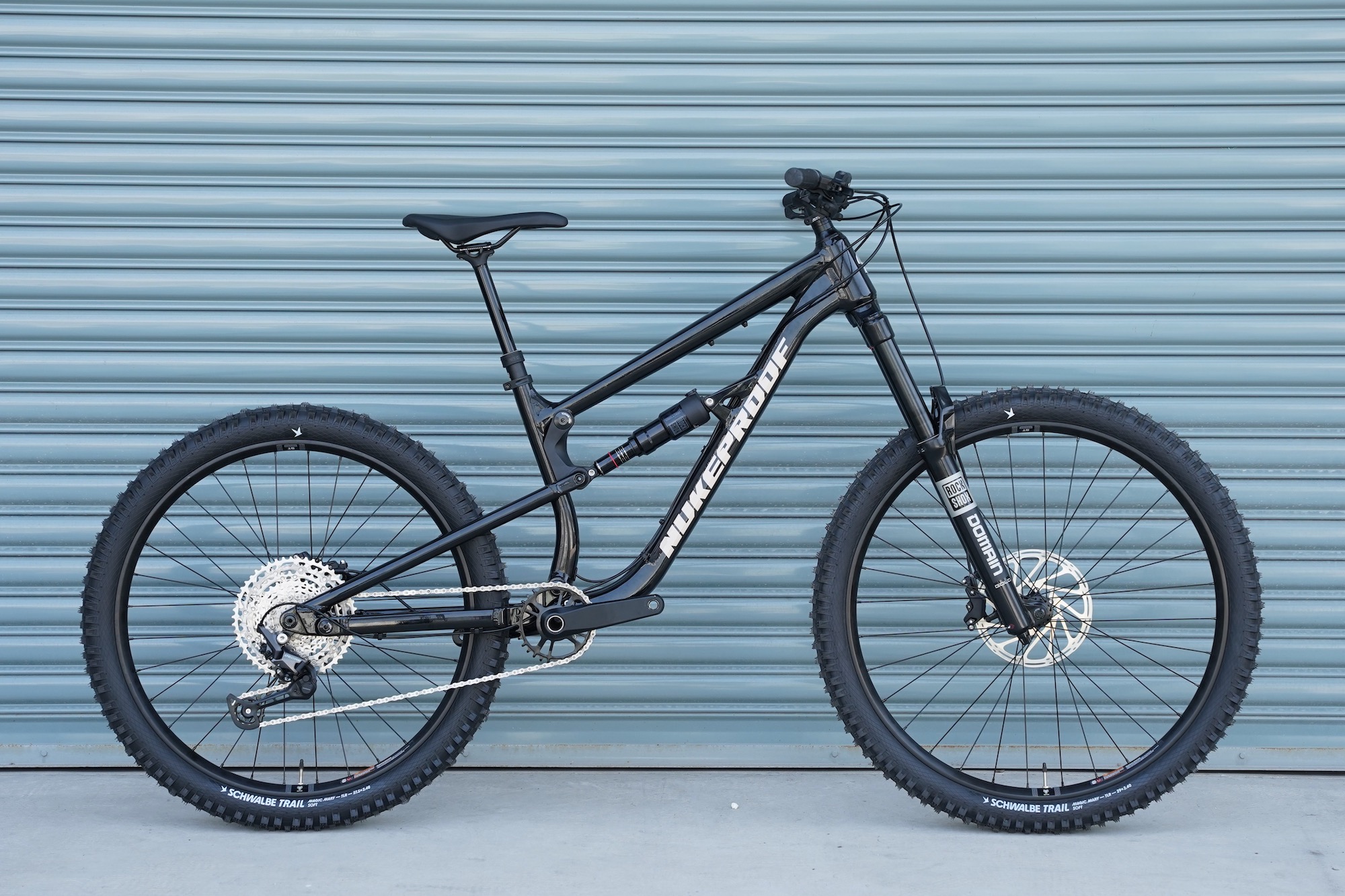 side profile of the NukeProof Tracker FS